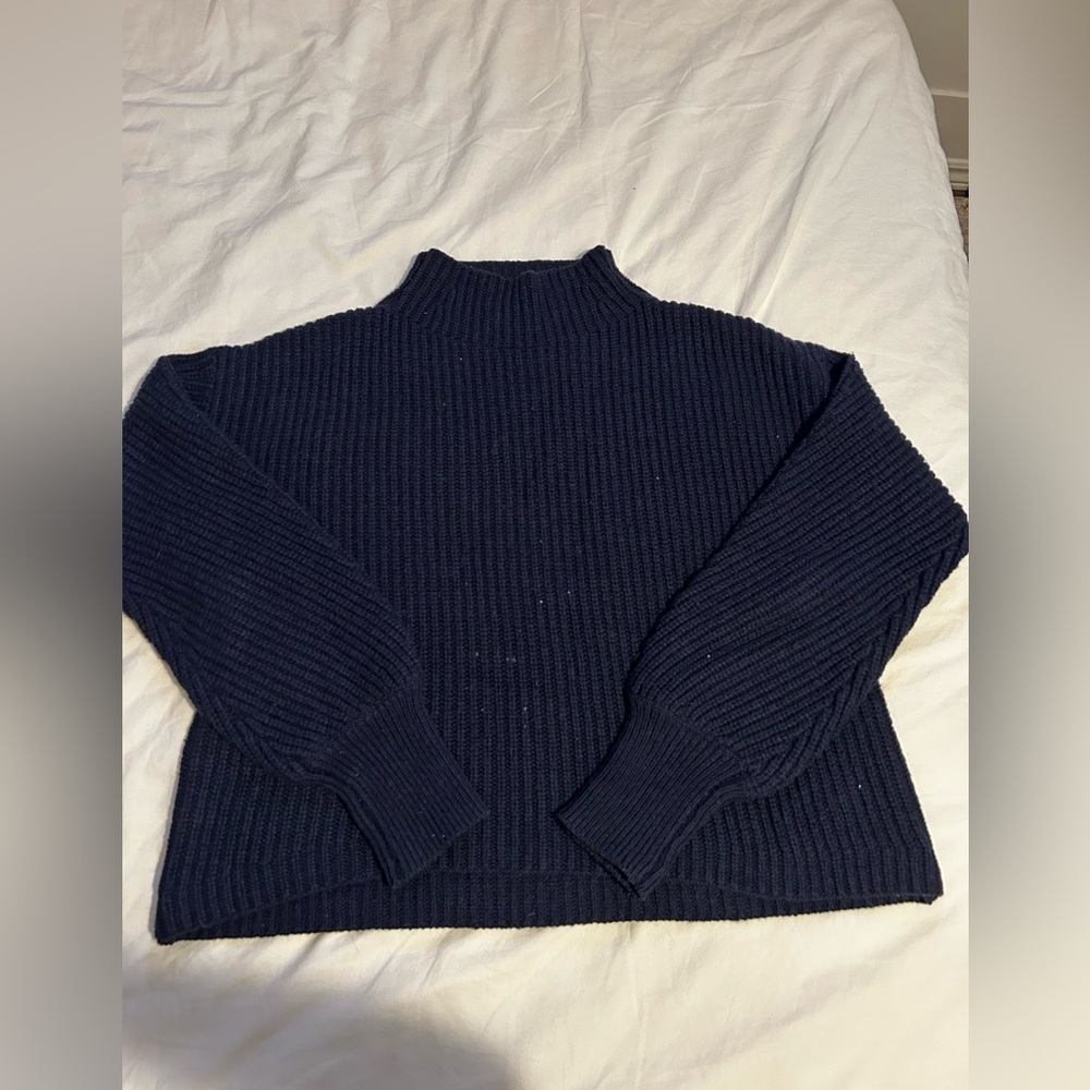 Dynamite Navy Blue Ribbed Sweater